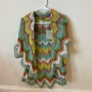 Anthropologie Multicolor Chevron Knit Sweater